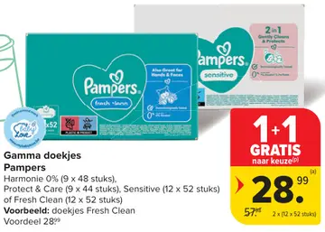 Aanbieding: Gamma doekjes Pampers
