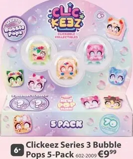 Aanbieding: Clickeez Series 3 Bubble Pops 5-Pack