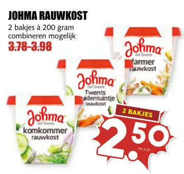 Aanbieding: Johma rauwkost