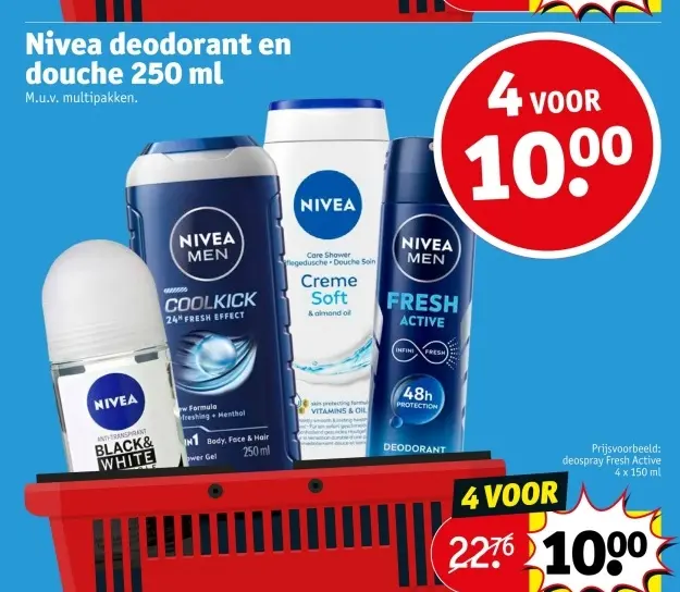 Aanbieding: Nivea deodorant en douche