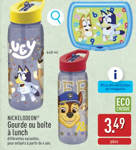 Offre: Gourde ou boîte à lunch