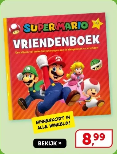 Aanbieding: Super mario vriendenboek