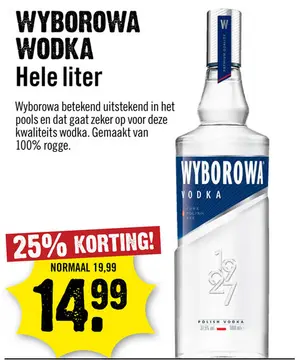 Aanbieding: Wodka 100 cl
