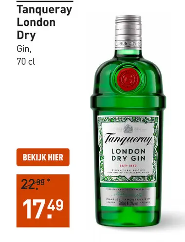 Aanbieding: Tanqueray London Dry