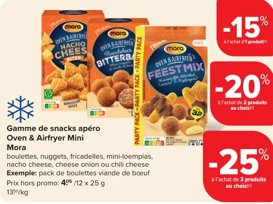 Offre: Gamme de snacks apéro Oven & Airfryer Mini