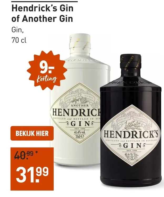Aanbieding: Hendrick's Gin of Another Gin