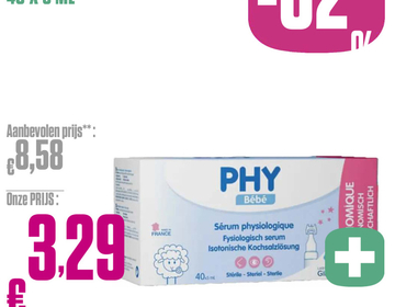 Aanbieding: PHY Bébé Sérum physiologique