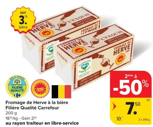 Offre: Fromage de Herve à la bière