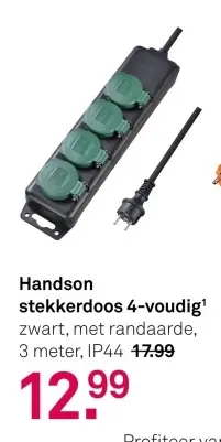 Aanbieding: stekkerdoos 4-voudig