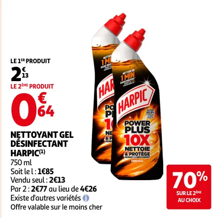 Offre: Nettoyant gel désinfectant