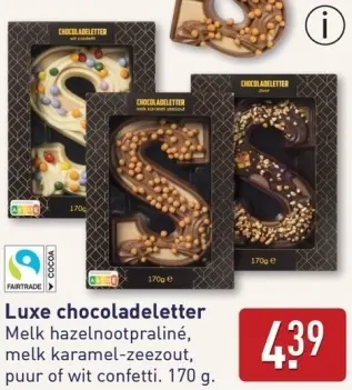Aanbieding: Luxe chocoladeletter