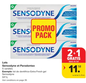 Offre: Sensodyne et Parodontax
