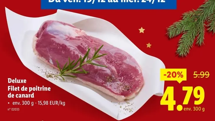 Offre: Filet de poitrine de canard