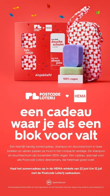 Aanbieding: Reistasje met douche schuim en shampoo