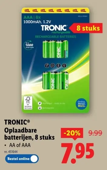 Promotie: Oplaadbare batterijen