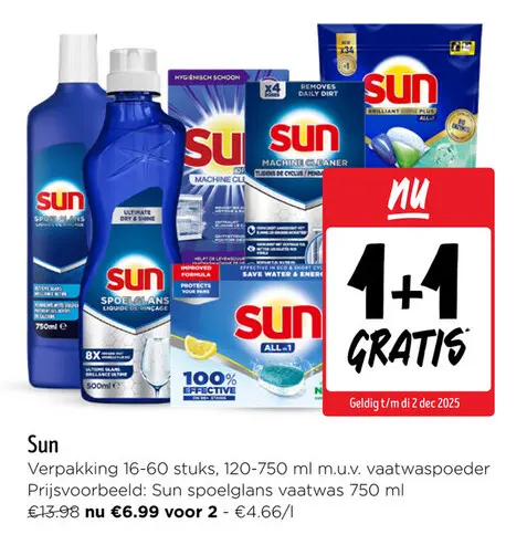 Aanbieding: Sun spoelglans vaatwas
