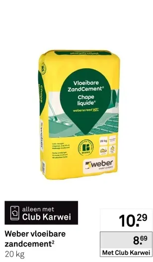 Aanbieding: Weber vloeibare zandcement
