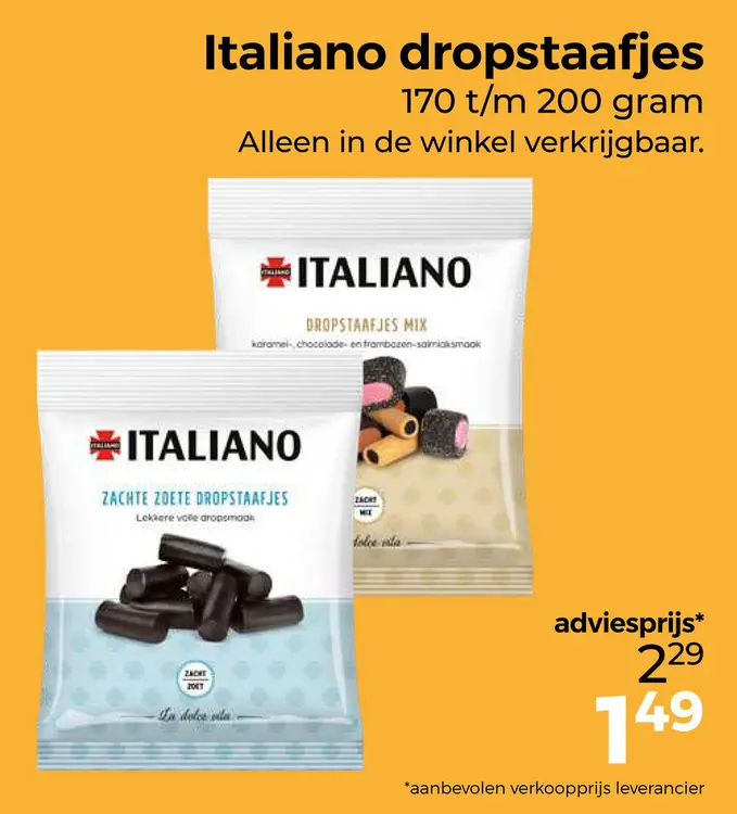 Aanbieding: Dropstaafjes