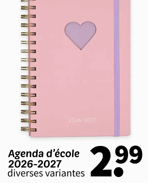 Offre: Agenda d'école