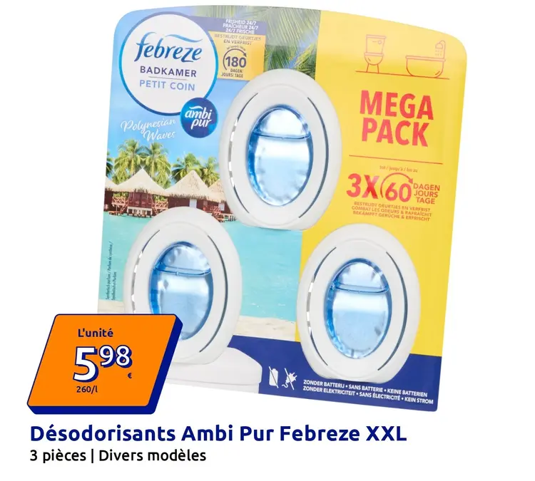 Offre: Désodorisants Ambi Pur Febreze XXL