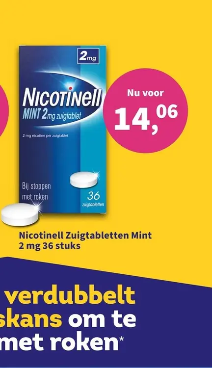 Aanbieding: Nicotinell Zuigtabletten Mint