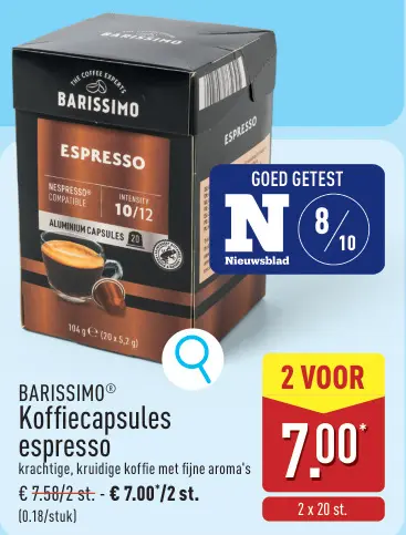 Promotie: Koffiecapsules espresso