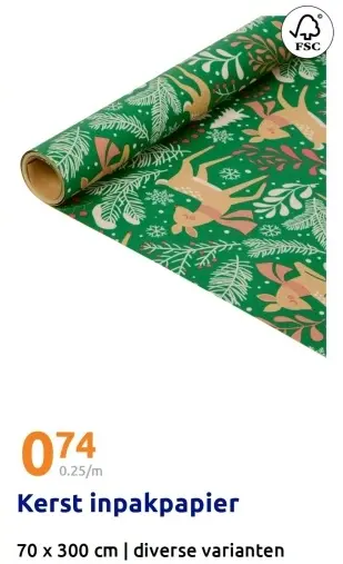 Aanbieding: Kerst inpakpapier