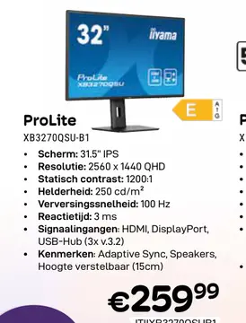 Aanbieding: ProLite XB3270QSU-B1