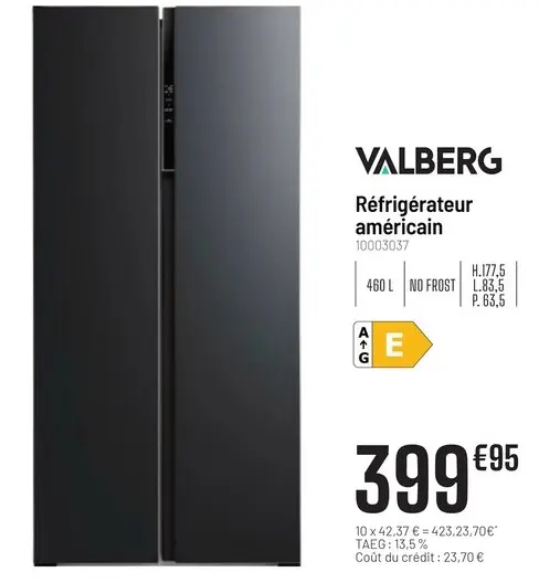 Offre: Réfrigérateur américain