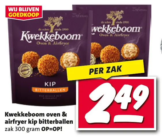 Aanbieding: Kwekkeboom oven & airfryer kip bitterballen