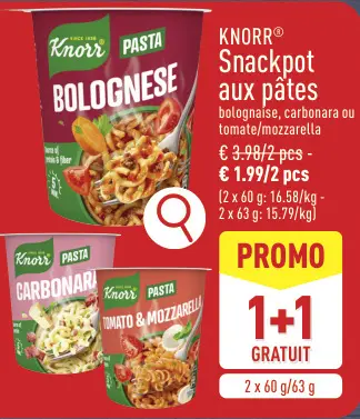 Offre: KNORR Snackpot aux pâtes