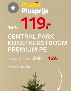 Aanbieding: CENTRAL PARK KUNSTKERSTBOOM PREMIUM PE