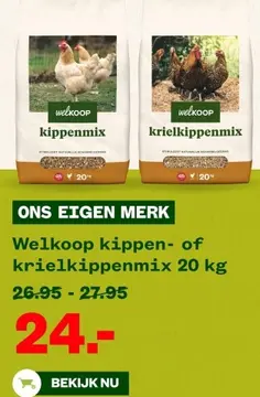 Aanbieding: Welkoop kippen- of krielkippenmix