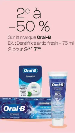 Offre: Dentifrice artic fresh