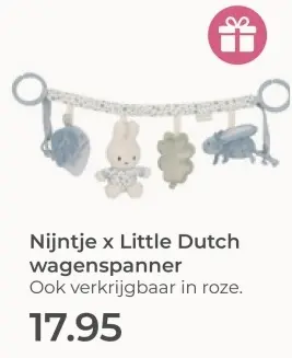 Aanbieding: Nijntje x Little Dutch wagenspanner