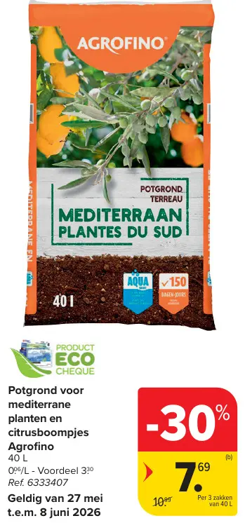 Promotie: Potgrond voor mediterrane planten en citrusboompjes