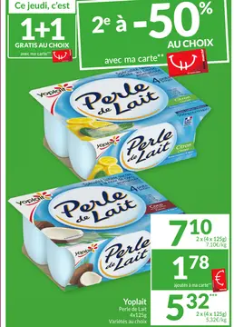 Offre: Yoplait Perle de Lait