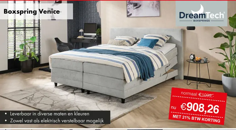 Promotie: Venice boxspring