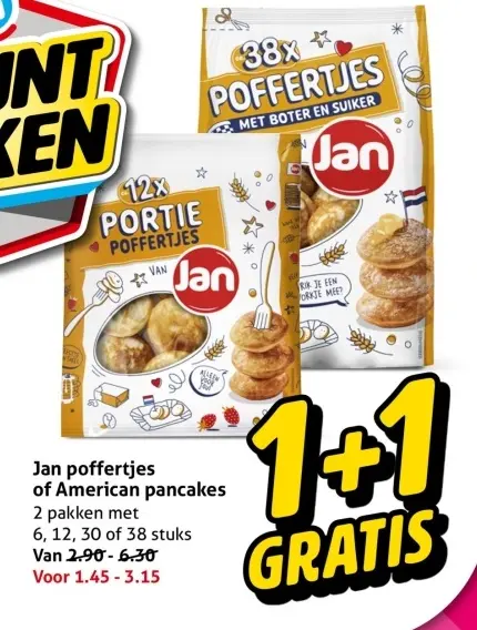 Aanbieding: Jan poffertjes of American pancakes