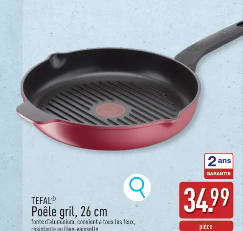 Offre: TEFAL® Poêle gril, 26 cm