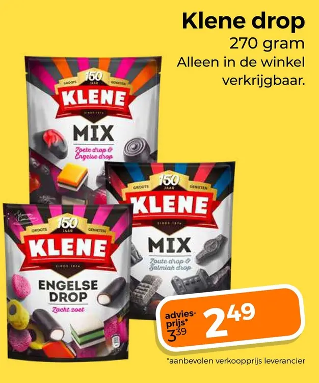 Aanbieding: Klene drop