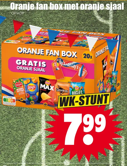 Aanbieding: Oranje fan box