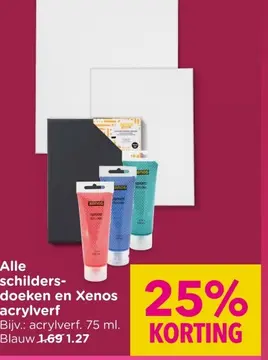 Aanbieding: Alle schildersdoeken en Xenos acrylverf