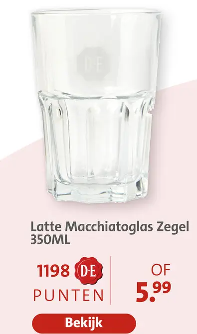 Aanbieding: Latte Macchiatoglas Zegel