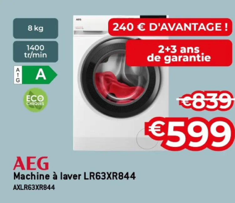 Offre: Machine à laver LR63XR844