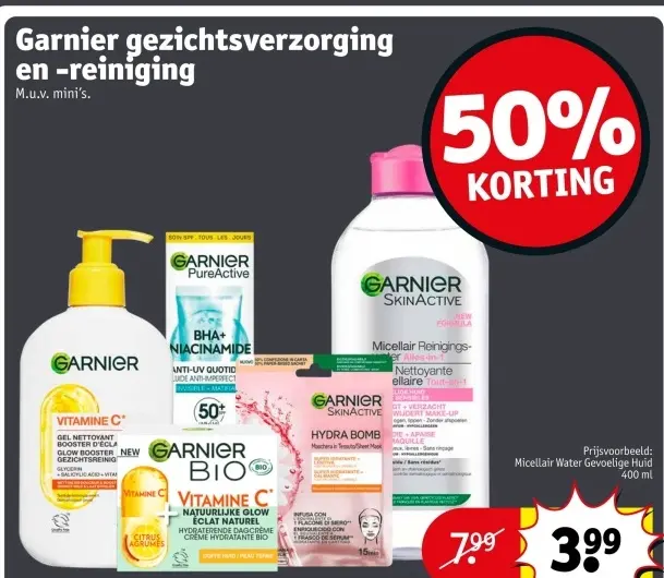 Aanbieding: Garnier gezichtsverzorging en -reiniging