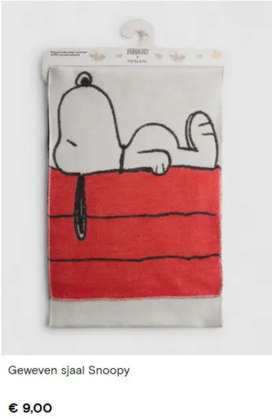 Aanbieding: Snoopy Geweven sjaal Snoopy