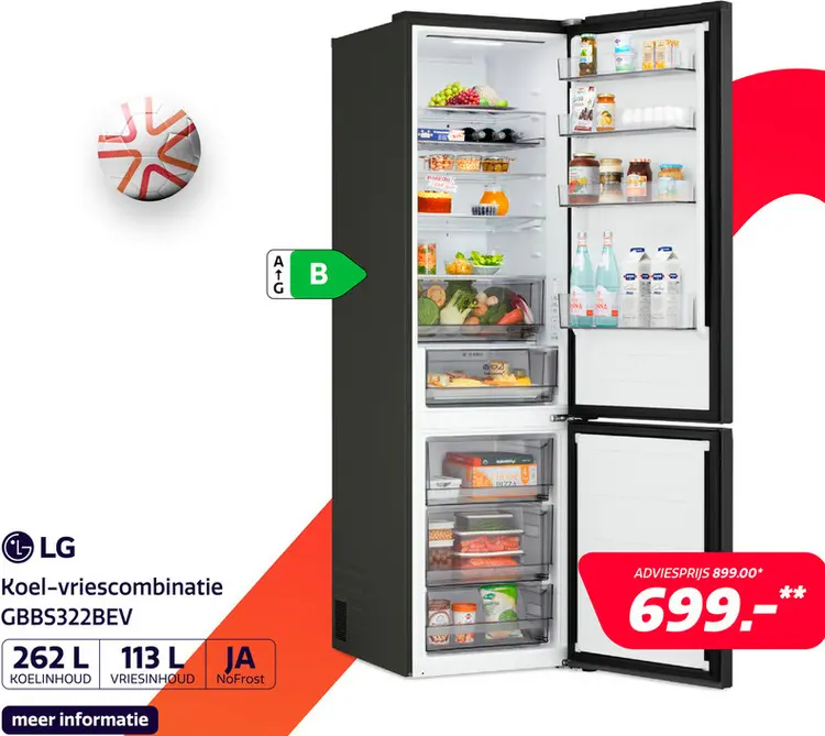 Aanbieding: LG GBBS322BEV