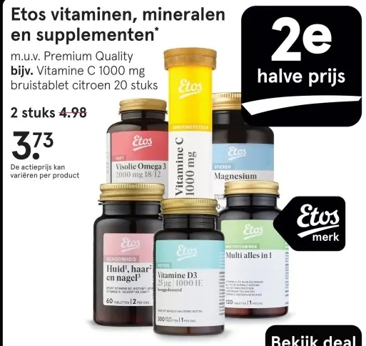 Aanbieding: Etos vitaminen, mineralen en supplementen