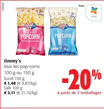 Offre: Jimmy's tous les pop-corns